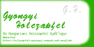 gyongyi holczapfel business card